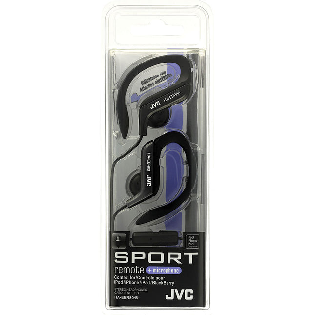 Sports Ear-Clip Headphones with Mic & Remote, Black