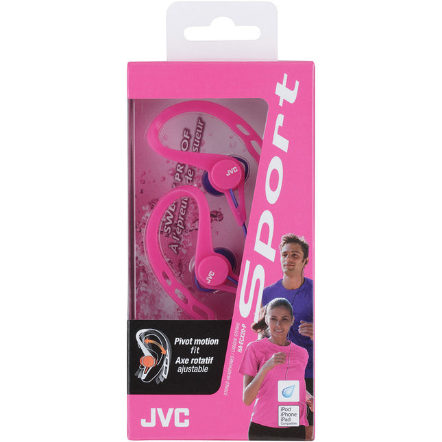 Wired Ear Clip-On Earbud Headphones, Pink