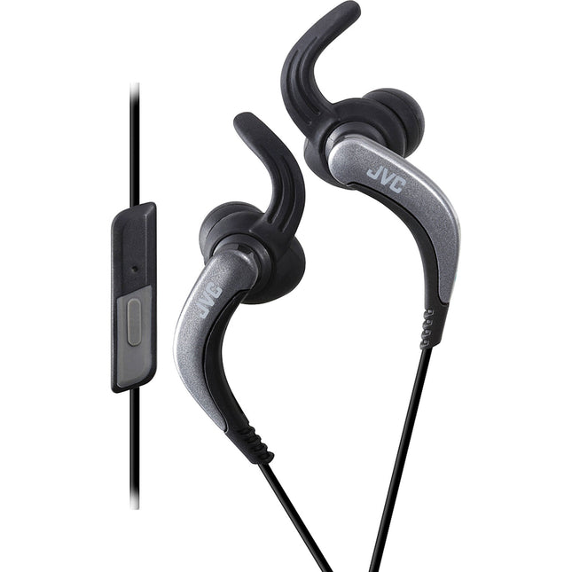 Sports Clip Earbuds w/Remote & Mic, Black