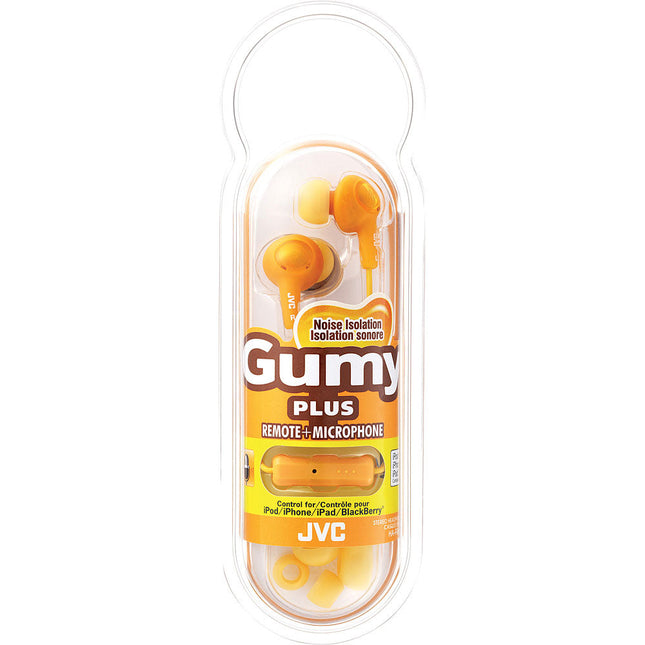 Gumy Plus In-Ear Headphones with Mic & Remote, Orange