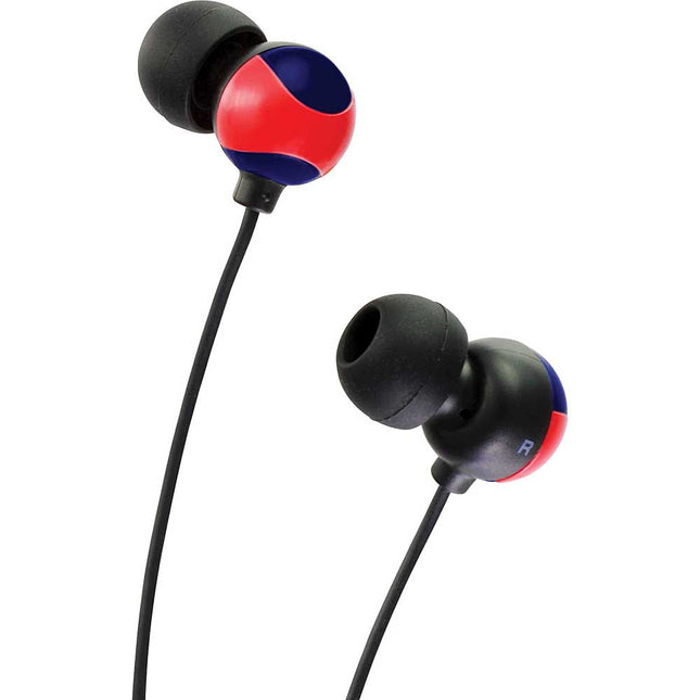 High Quality In-Ear Headphones, Red/Blue