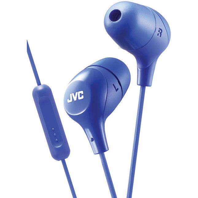 Marshmallow In-Ear Headphones w/Mic, Blue