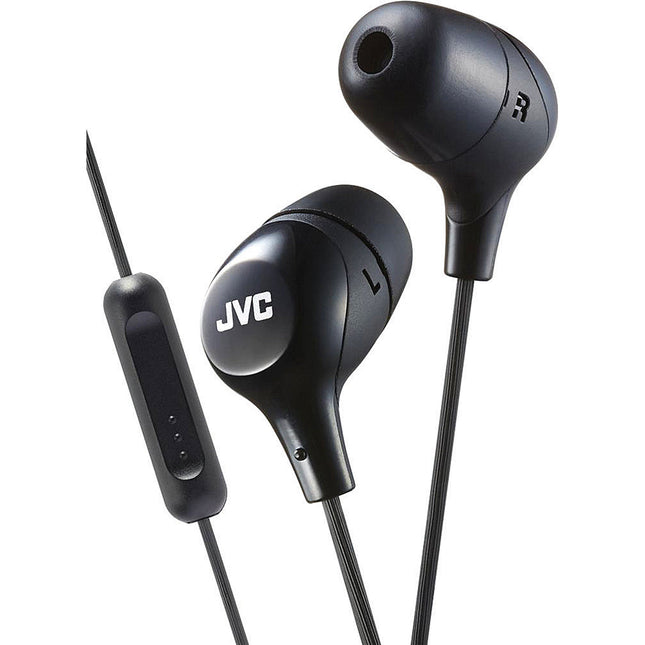 Marshmallow In-Ear Headphones w/Mic, Black