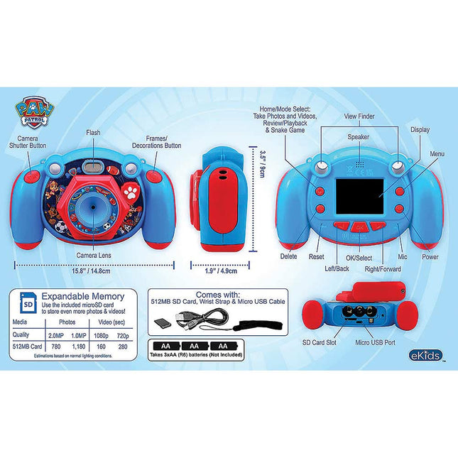 Paw Patrol Digital Camera for Kids