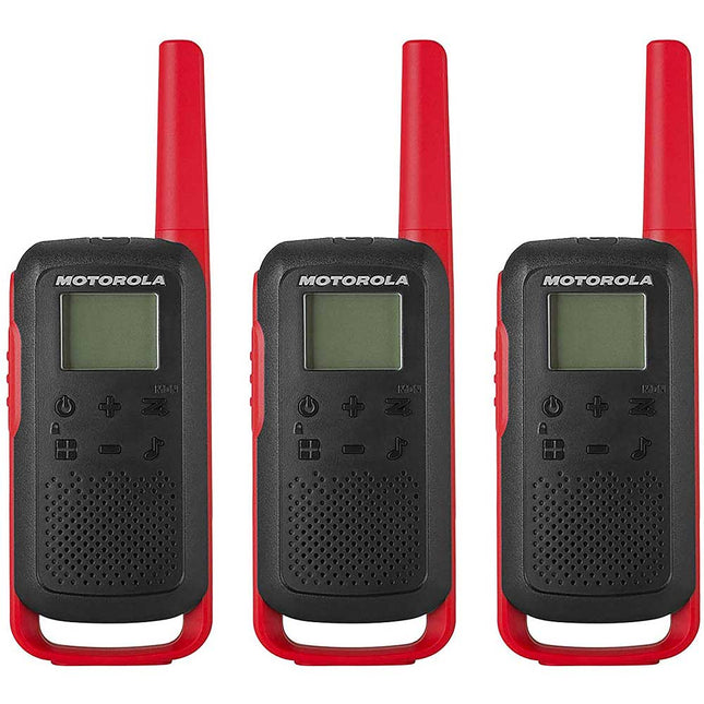 Two-Way Radios, Black/Red, Three-Pack