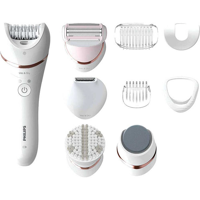 5 in 1 Shaver, Trimmer, Pedicure and Body Exfoliator with 9 Accessories