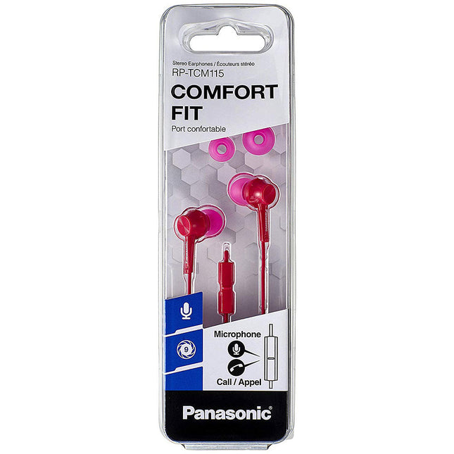 In-Ear Headphones w/Mic, Pink