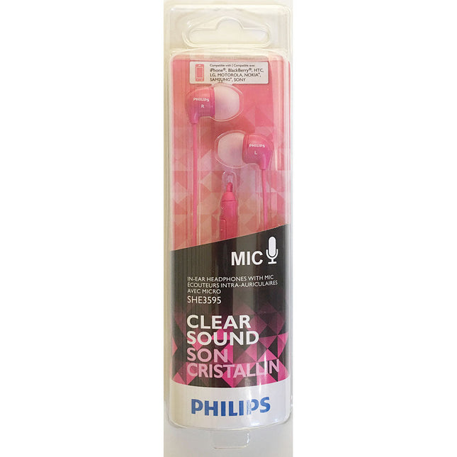 In-Ear Headset with Mic Pink