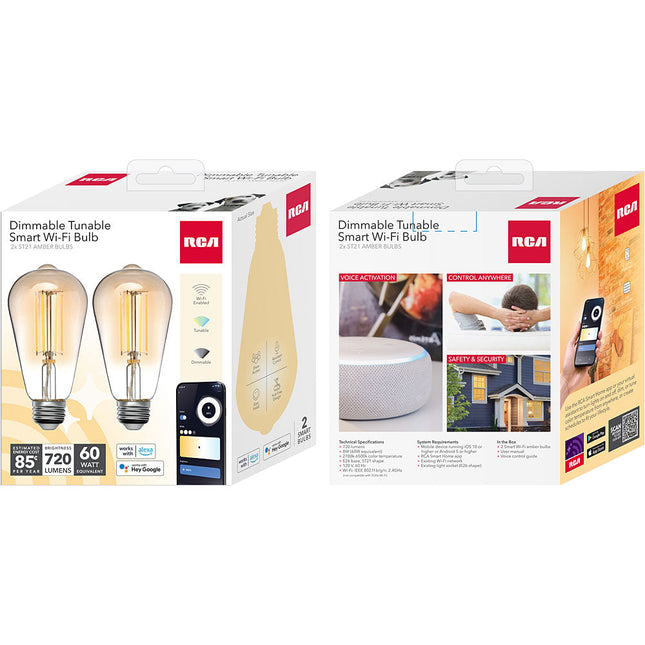 SMART WI-FI 2x ST21 AMBER BULB