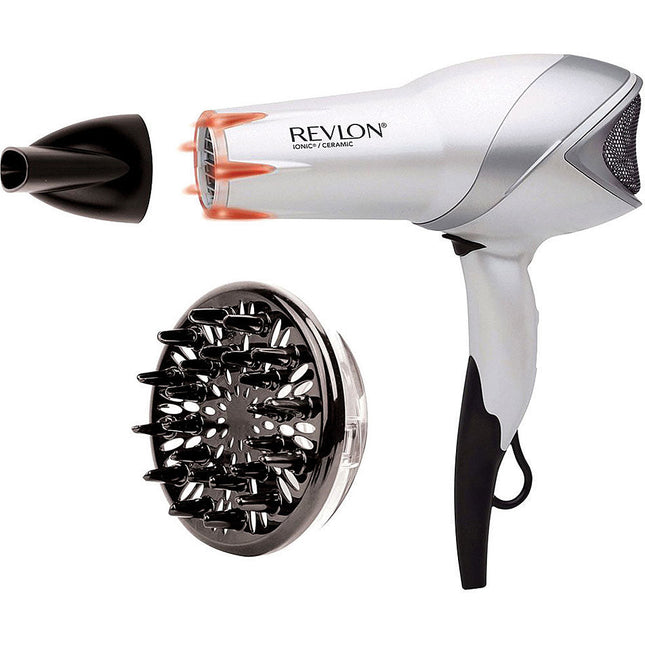 1875W Infrared Heat Hair Dryer, White/Grey