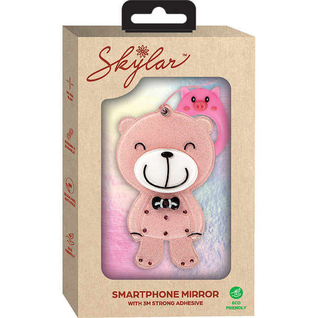 Smartphone Mirror w/ 3M Strong Adhesive, Bear