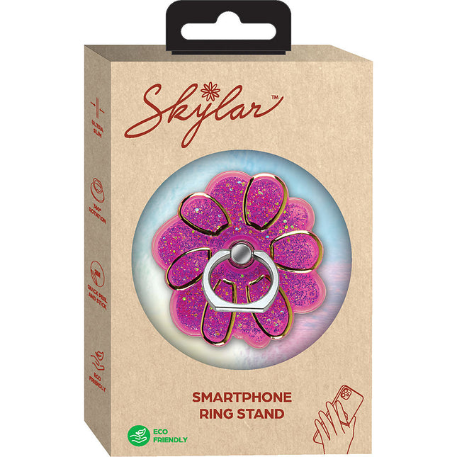 Smartphone Ring Stand, Pink Flower