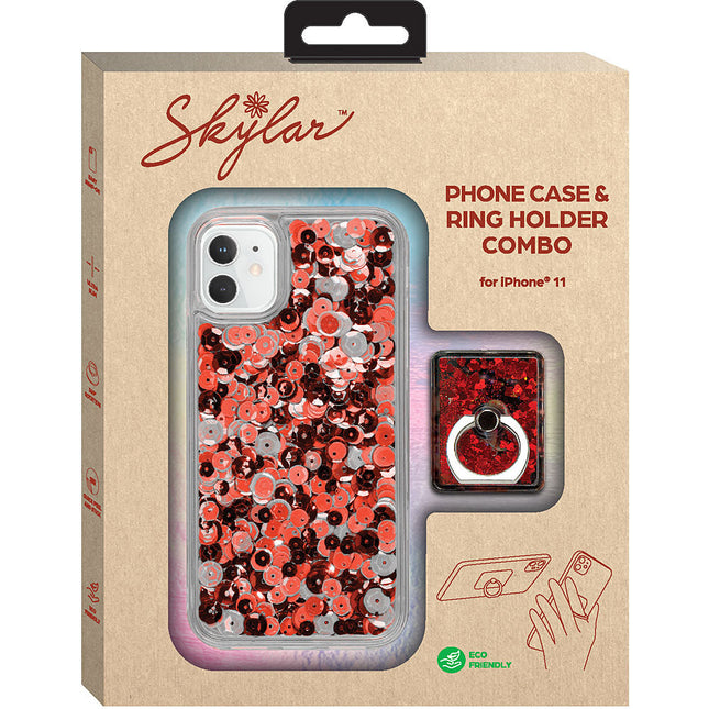 Phone Case and Ring Holder Combo, Red