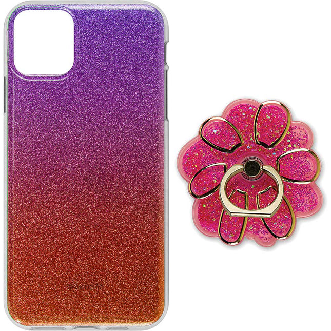 Phone Case and Ring Holder Combo, Violet/Red