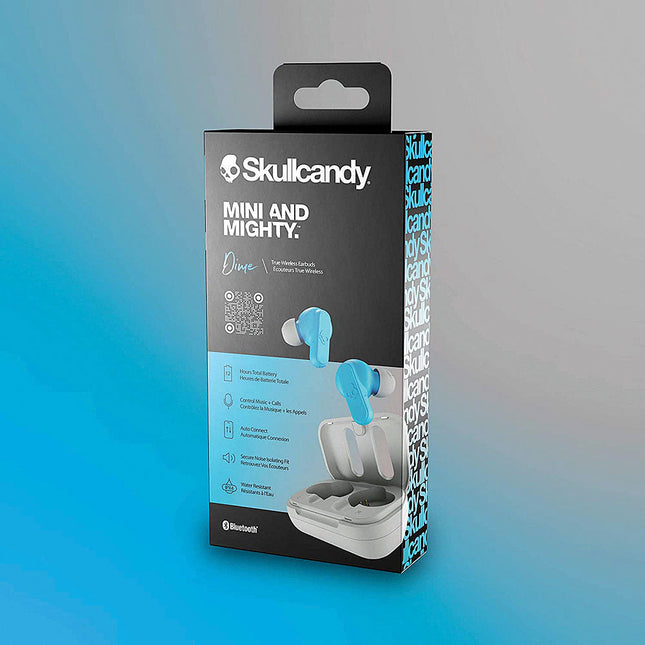 Dime True Wireless In-Ear Earbuds, Light Grey/Blue