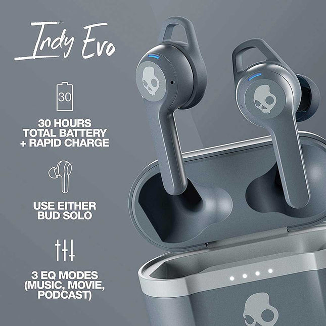 Indy Evo True Wireless Headphones, Chill Grey