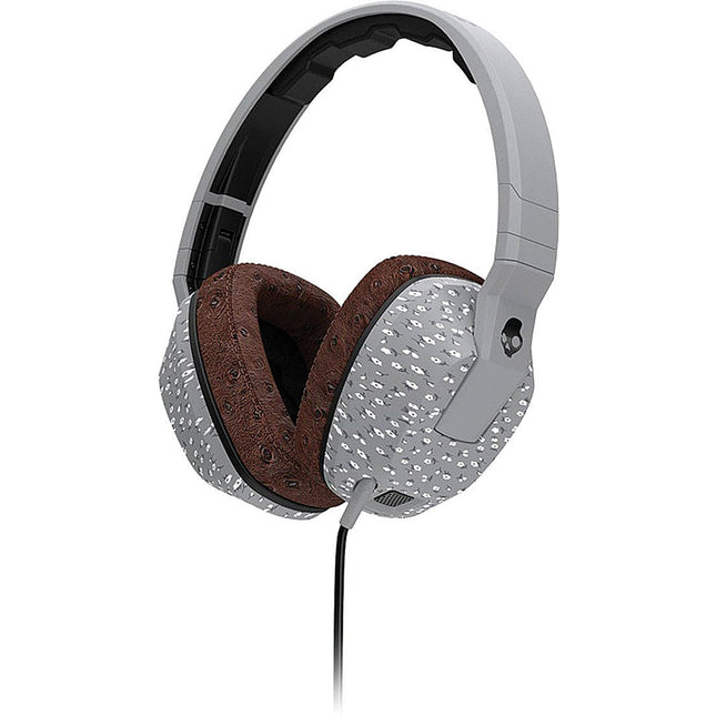 Crusher Headphones with Built-in Amplifier and Mic, Microfloral/Gray