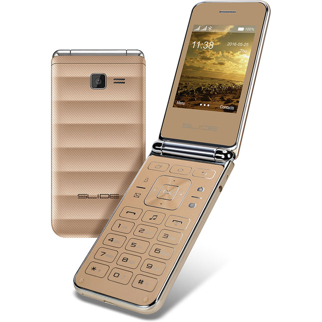 2G Flip Phone, Gold