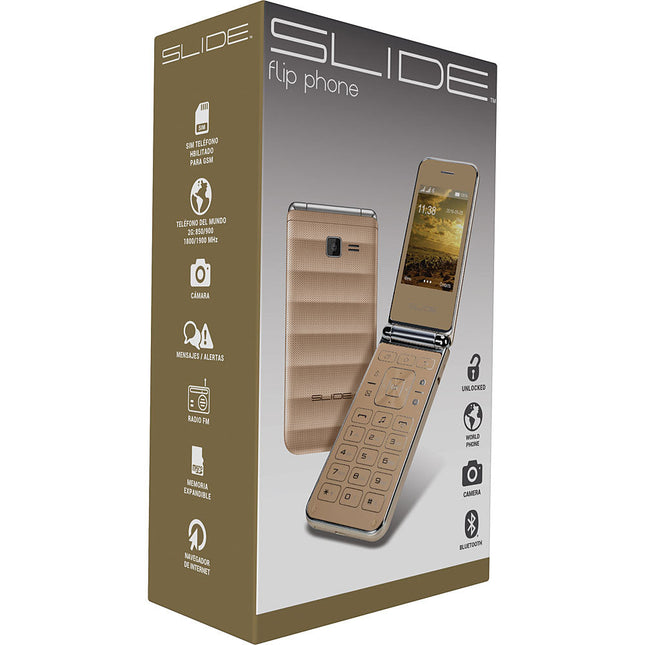 2G Flip Phone, Gold