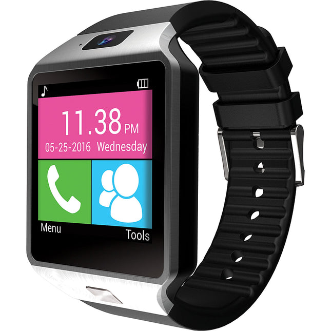 1.54" Smart Watch with GSM Phone, Silver