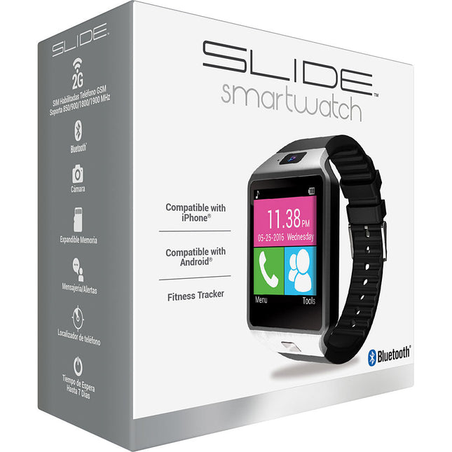 1.54" Smart Watch with GSM Phone, Silver