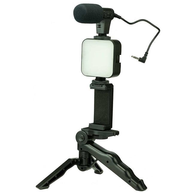 VLOGGING PRO GRIP W/ LIGHT AND MIC