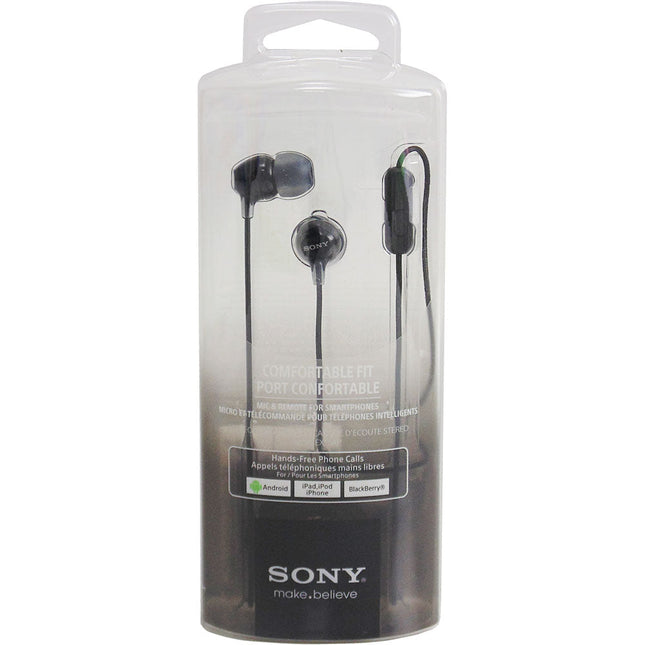 Fashion Earbuds with Mic, Black