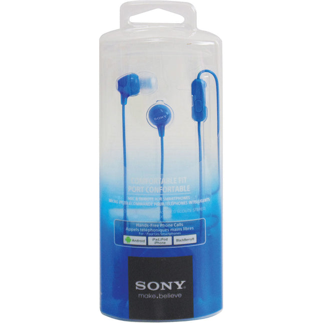 Fashion Earbuds with Mic, Blue